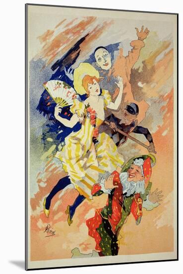 Reproduction of a Poster for a Pantomime, 1891-Jules Chéret-Mounted Giclee Print