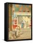 Reproduction of a Shop Near the Fountain of Mercury-Fausto and Felice Niccolini-Framed Stretched Canvas