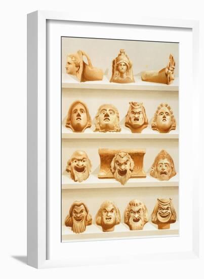 Reproduction of Antefixes in Terracotta, from the Houses and Monuments of Pompeii-Fausto and Felice Niccolini-Framed Giclee Print