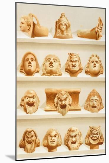 Reproduction of Antefixes in Terracotta, from the Houses and Monuments of Pompeii-Fausto and Felice Niccolini-Mounted Giclee Print