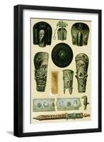 Reproduction of Armor and Weapons, from the Houses and Monuments of Pompeii-Fausto and Felice Niccolini-Framed Giclee Print