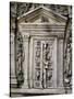 Reproduction of Decorated Door, Detail from Sarcophagus, Ancient Rome, Detail-null-Stretched Canvas