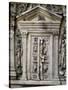 Reproduction of Decorated Door, Detail from Sarcophagus, Ancient Rome, Detail-null-Stretched Canvas