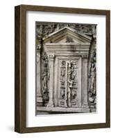 Reproduction of Decorated Door, Detail from Sarcophagus, Ancient Rome, Detail-null-Framed Giclee Print