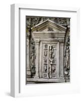 Reproduction of Decorated Door, Detail from Sarcophagus, Ancient Rome, Detail-null-Framed Giclee Print