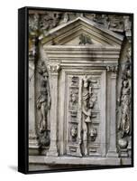 Reproduction of Decorated Door, Detail from Sarcophagus, Ancient Rome, Detail-null-Framed Stretched Canvas