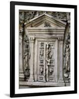 Reproduction of Decorated Door, Detail from Sarcophagus, Ancient Rome, Detail-null-Framed Giclee Print