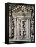 Reproduction of Decorated Door, Detail from Sarcophagus, Ancient Rome, Detail-null-Framed Stretched Canvas