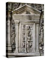 Reproduction of Decorated Door, Detail from Sarcophagus, Ancient Rome, Detail-null-Stretched Canvas