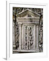 Reproduction of Decorated Door, Detail from Sarcophagus, Ancient Rome, Detail-null-Framed Giclee Print