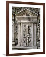 Reproduction of Decorated Door, Detail from Sarcophagus, Ancient Rome, Detail-null-Framed Giclee Print