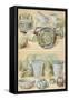 Reproduction of Glass Objects, from the Houses and Monuments of Pompeii-Fausto and Felice Niccolini-Framed Stretched Canvas