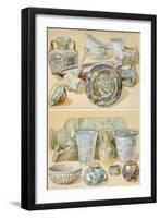 Reproduction of Glass Objects, from the Houses and Monuments of Pompeii-Fausto and Felice Niccolini-Framed Giclee Print