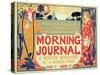 Reproduction of Poster Advertising'Morning Journal, a Modern Newspaper at a Modern Price, American-Louis John Rhead-Stretched Canvas