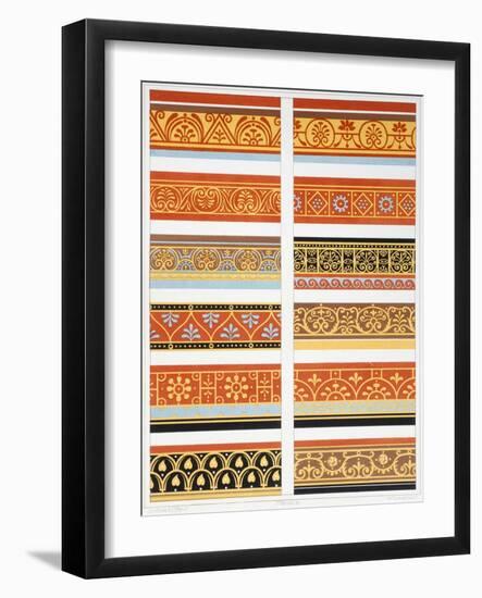 Reproduction of Some Frescoes Depicting Decorative Cornices-Fausto and Felice Niccolini-Framed Giclee Print