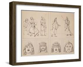 Reproduction of Some Murals Depicting Tragic Scenes and Other Tragic Masks-Fausto and Felice Niccolini-Framed Giclee Print