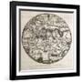 Reproduction of the Circular Ecumene, also known as Mappa Mundi Borgia or Tavola Di Velletri-null-Framed Giclee Print