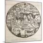 Reproduction of the Circular Ecumene, also known as Mappa Mundi Borgia or Tavola Di Velletri-null-Mounted Giclee Print