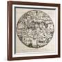 Reproduction of the Circular Ecumene, also known as Mappa Mundi Borgia or Tavola Di Velletri-null-Framed Giclee Print