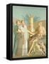 Reproduction of the Fresco Depicting Jupiter and Juno, from the Houses and Monuments of Pompeii-Fausto and Felice Niccolini-Framed Stretched Canvas