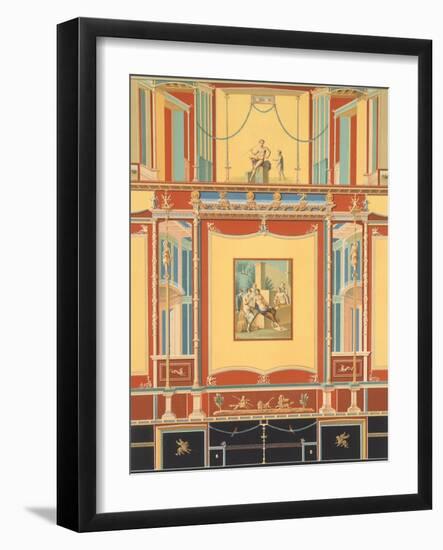 Reproduction of the Fresco Depicting the Wall of the Exedra-Fausto and Felice Niccolini-Framed Giclee Print