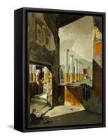 Reproduction of the Interior of a Home, the Houses and Monuments of Pompeii-Fausto and Felice Niccolini-Framed Stretched Canvas