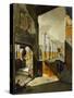 Reproduction of the Interior of a Home, the Houses and Monuments of Pompeii-Fausto and Felice Niccolini-Stretched Canvas