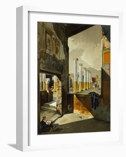 Reproduction of the Interior of a Home, the Houses and Monuments of Pompeii-Fausto and Felice Niccolini-Framed Giclee Print