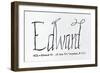 Reproduction of the Signature of Edward Vi-null-Framed Giclee Print