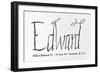 Reproduction of the Signature of Edward Vi-null-Framed Giclee Print