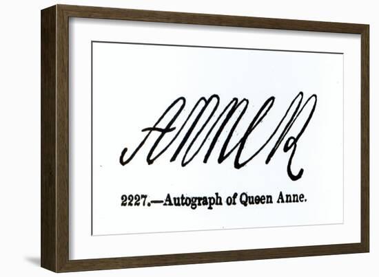 Reproduction of the Signature of Queen Anne-null-Framed Giclee Print