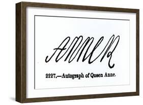 Reproduction of the Signature of Queen Anne-null-Framed Giclee Print