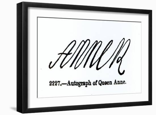 Reproduction of the Signature of Queen Anne-null-Framed Giclee Print