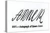 Reproduction of the Signature of Queen Anne-null-Stretched Canvas