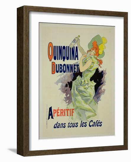 Reprodution of a Poster Advertising "Quinquina Dubonnet," 1895-Jules Chéret-Framed Giclee Print