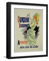 Reprodution of a Poster Advertising "Quinquina Dubonnet," 1895-Jules Chéret-Framed Giclee Print