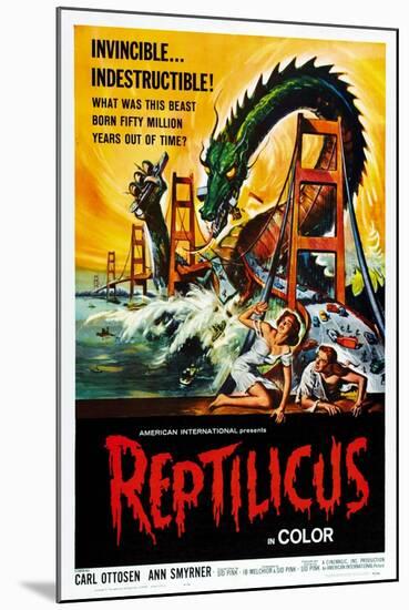 Reptilicus-null-Mounted Art Print