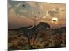 Reptoids Race Allosaurus Dinosaurs across the Desert-Stocktrek Images-Mounted Photographic Print