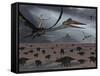 Reptoids Ride on the Backs of Quetzalcoatlus Using Telepathy-Stocktrek Images-Framed Stretched Canvas