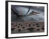 Reptoids Ride on the Backs of Quetzalcoatlus Using Telepathy-Stocktrek Images-Framed Photographic Print