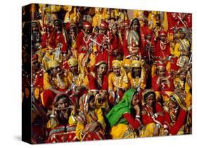 Republic Day Parade, People Dressed in Traditional Costume, Jaipur, Rajasthan, India-Steve Vidler-Stretched Canvas