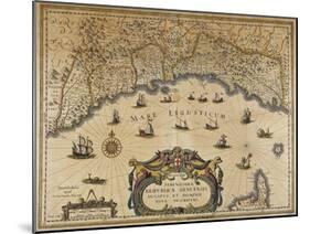 Republic of Genoa, Map, 1647-Jan Baptist Vrients-Mounted Giclee Print