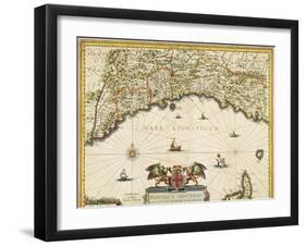 Republic of Genoa, Map, 1647-Jan Baptist Vrients-Framed Giclee Print