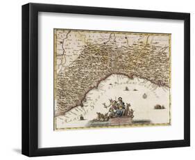 Republic of Genoa, Map by Guillaume De L'Isle From, the Present State of the World, Venice, 1751-null-Framed Giclee Print