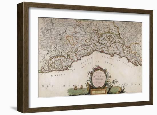 Republic of Genoa, Map from Universal Atlas, Venice, 1783-null-Framed Giclee Print
