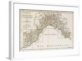 Republic of Genoa, Map, Paris, 1748-null-Framed Giclee Print