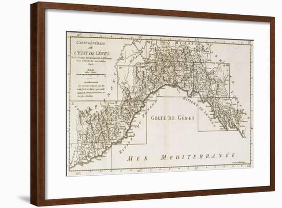 Republic of Genoa, Map, Paris, 1748-null-Framed Giclee Print