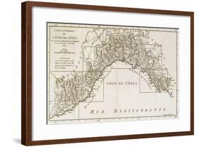 Republic of Genoa, Map, Paris, 1748-null-Framed Giclee Print