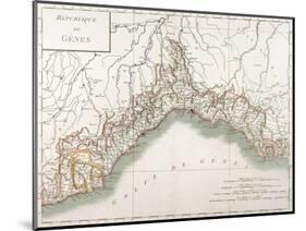 Republic of Genoa, Map-null-Mounted Giclee Print