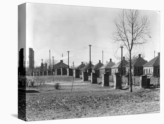 Republic Steel Company workers' houses and outhouses in Birmingham, Alabama, 1936-Walker Evans-Stretched Canvas